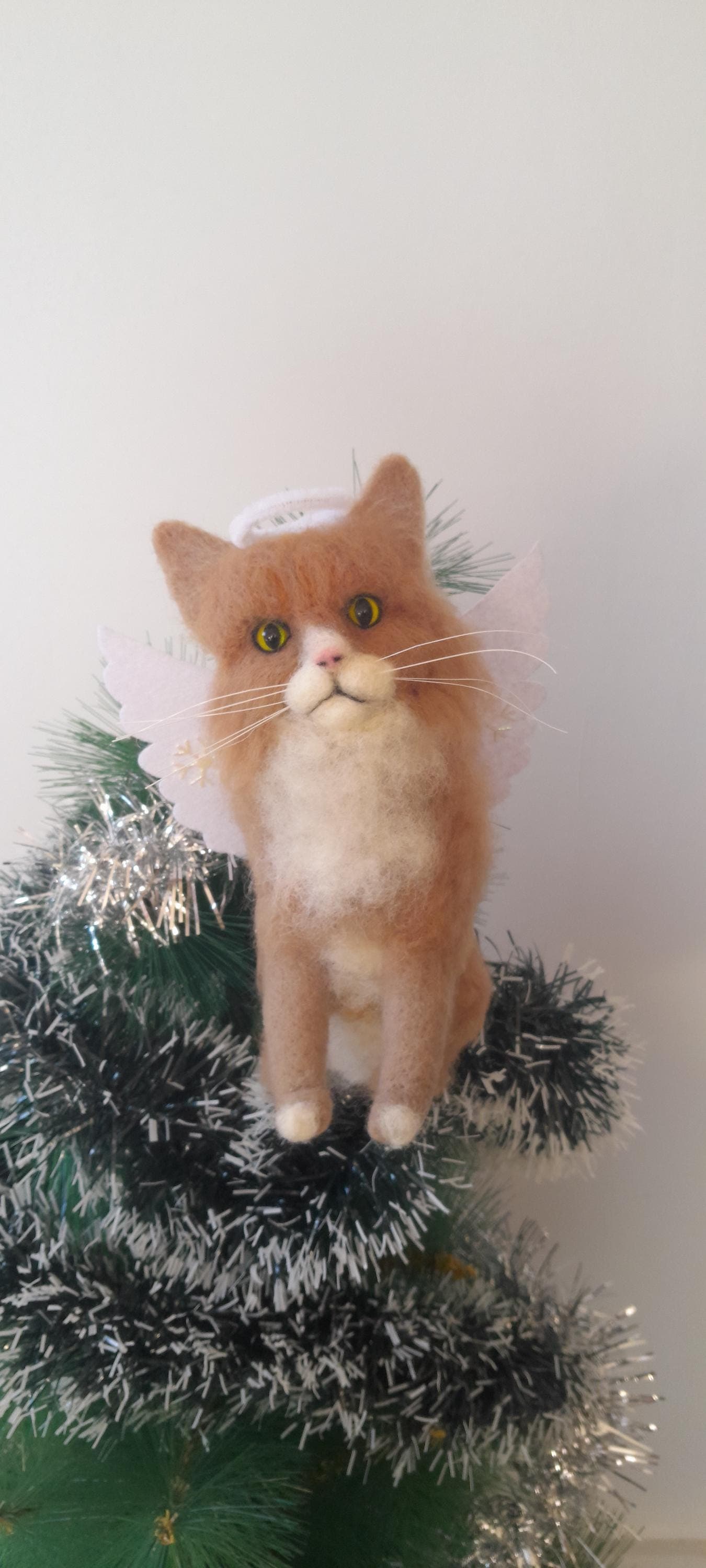 Custom Cat Angel Tree Topper
